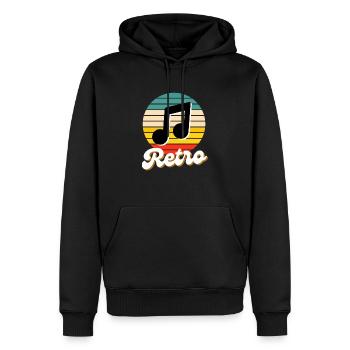 RETRO music collection - Men’s Premium Organic Hoodie - black - Front - Nico (187cm)