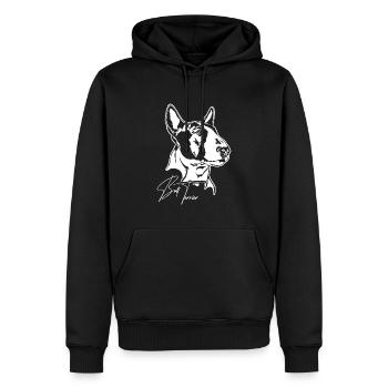 BULL TERRIER Hunde Portrait Hund Wilsigns - Männer Premium Bio Hoodie - Schwarz - Vorne - Nico (187cm)
