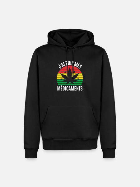 j'ai pris mes médicaments - Sweat à capuche Premium bio Homme - noir