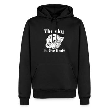The Sky Is The Limit Retro Outer Space Designs - Männer Premium Bio Hoodie - Schwarz - Vorne - Nico (187cm)