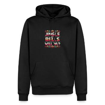 Willst du meine Glocken klingeln lassen? - Männer Premium Bio Hoodie - Schwarz - Vorne - Nico (187cm)