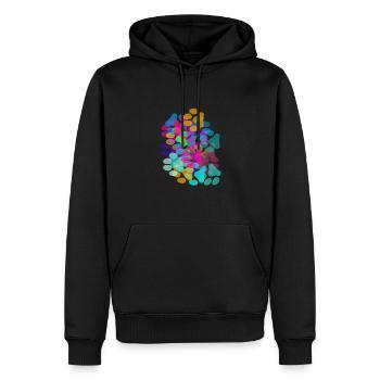 Patte, Pattes, Patte, Empreintes De Pas, Patte De Chat - Sweat à capuche Premium bio Homme - noir - Devant - Nico (187cm)