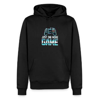 Just One More Game 🎮 - Gamer Edition - Men’s Premium Organic Hoodie - black - Front - Nico (187cm)