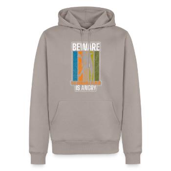 Handballer Verein Mannschaft - Männer Premium Bio Hoodie - Taupe - Vorne - Nico (187cm)