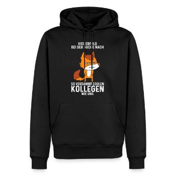 Viel Erfolg Bei Der Suche Nach So Coolen Kollegen - Männer Premium Bio Hoodie - Schwarz - Vorne - Nico (187cm)