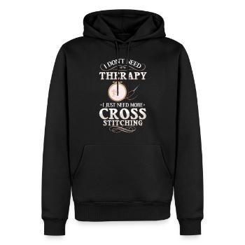 Cross Stitch Pattern Cross Stitch Needles Embroidery Weaving - Men’s Premium Organic Hoodie - black - Front - Nico (187cm)