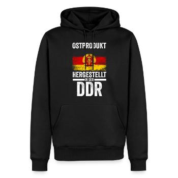 Ostdeutschland Ossi Deutschland DDR - Männer Premium Bio Hoodie - Schwarz - Vorne - Nico (187cm)