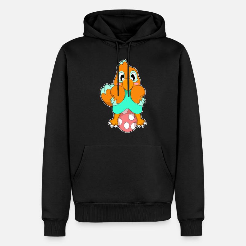 Papagei Ei - Männer Premium Bio Hoodie - Schwarz