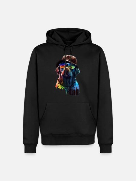 Labrador Hund Dog Hundehalter Labbi Gassi - Männer Premium Bio Hoodie - Schwarz