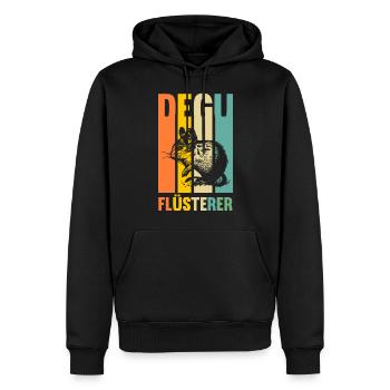 Degu Flüsterer - Männer Premium Bio Hoodie - Schwarz - Vorne - Nico (187cm)