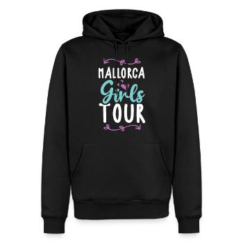 Majorque Girls Tour - Sweat à capuche Premium bio Homme - noir - Devant - Nico (187cm)