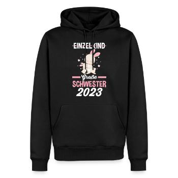 Hasen Schwester 2023 - Männer Premium Bio Hoodie - Schwarz - Vorne - Nico (187cm)