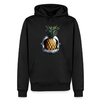 Ananas Astronaut - Männer Premium Bio Hoodie - Schwarz - Vorne - Nico (187cm)