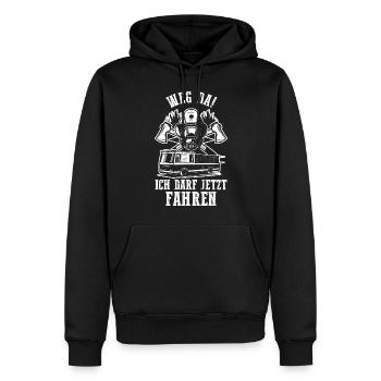 Feuerwehrmann Feuerwehr - Männer Premium Bio Hoodie - Schwarz - Vorne - Nico (187cm)