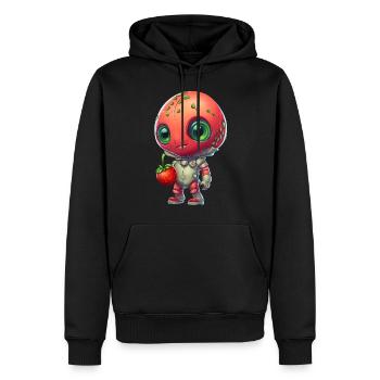 Red Alien Strawberry Man: Mignon Fusion - Sweat à capuche Premium bio Homme - noir - Devant - Nico (187cm)