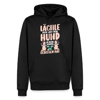 Chien Propriétaire De Chien Propriétaire De Chien Motif Chiens - Sweat à capuche Premium bio Homme - noir - Devant - Nico (187cm)