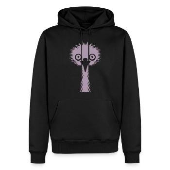 Silhouette gracieuse : émeu et autruche en silhouette - Sweat à capuche Premium bio Homme - noir - Devant - Nico (187cm)