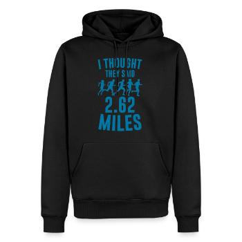 Je pensais qu’ils avaient dit 2,62 milles 4 - Sweat à capuche Premium bio Homme - noir - Devant - Nico (187cm)