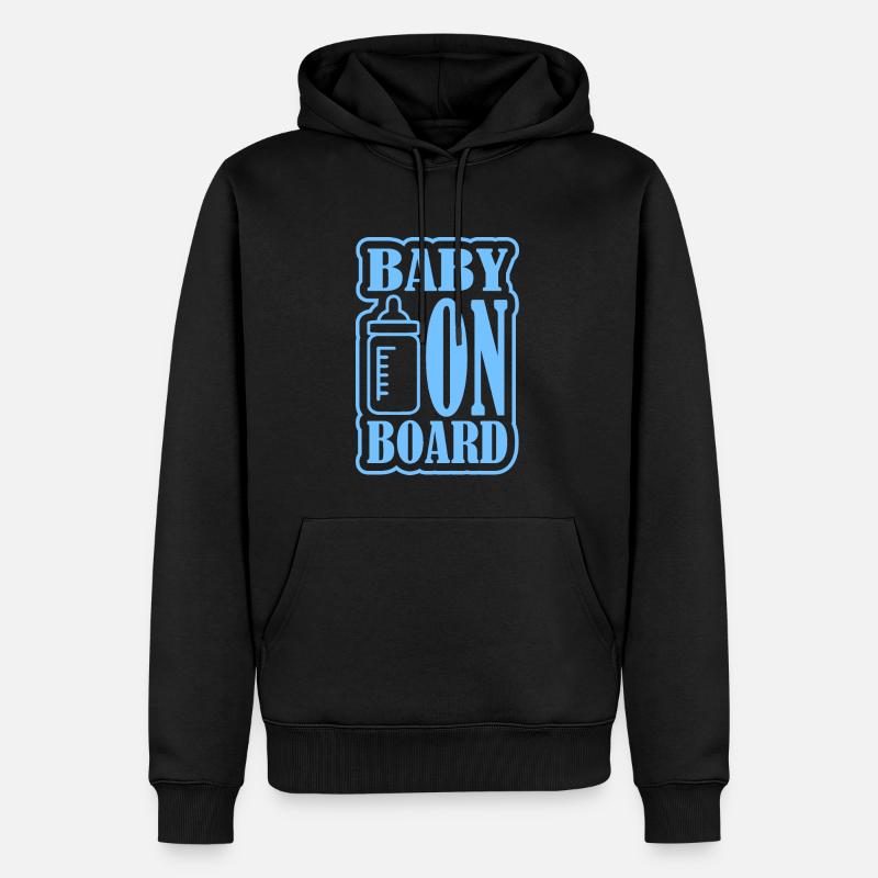 Bébé à bord - Sweat à capuche Premium bio Homme - noir