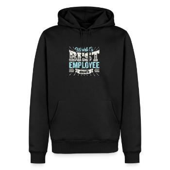 TOP Employee: Worlds Best Employee Ever - Men’s Premium Organic Hoodie - black - Front - Nico (187cm)