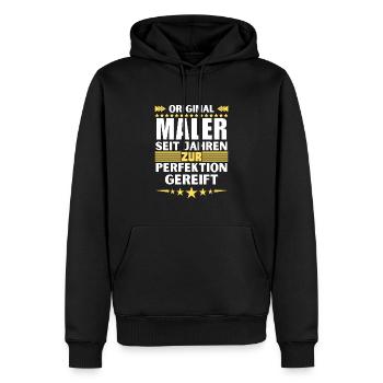 Painters matured to perfection - Men’s Premium Organic Hoodie - black - Front - Nico (187cm)