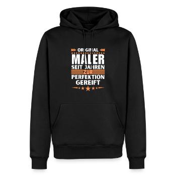 Painters matured to perfection - Men’s Premium Organic Hoodie - black - Front - Nico (187cm)