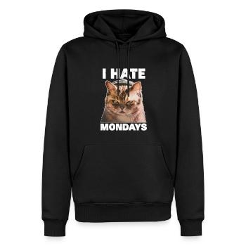 I hate mondays saying cat monday funny - Men’s Premium Organic Hoodie - black - Front - Nico (187cm)