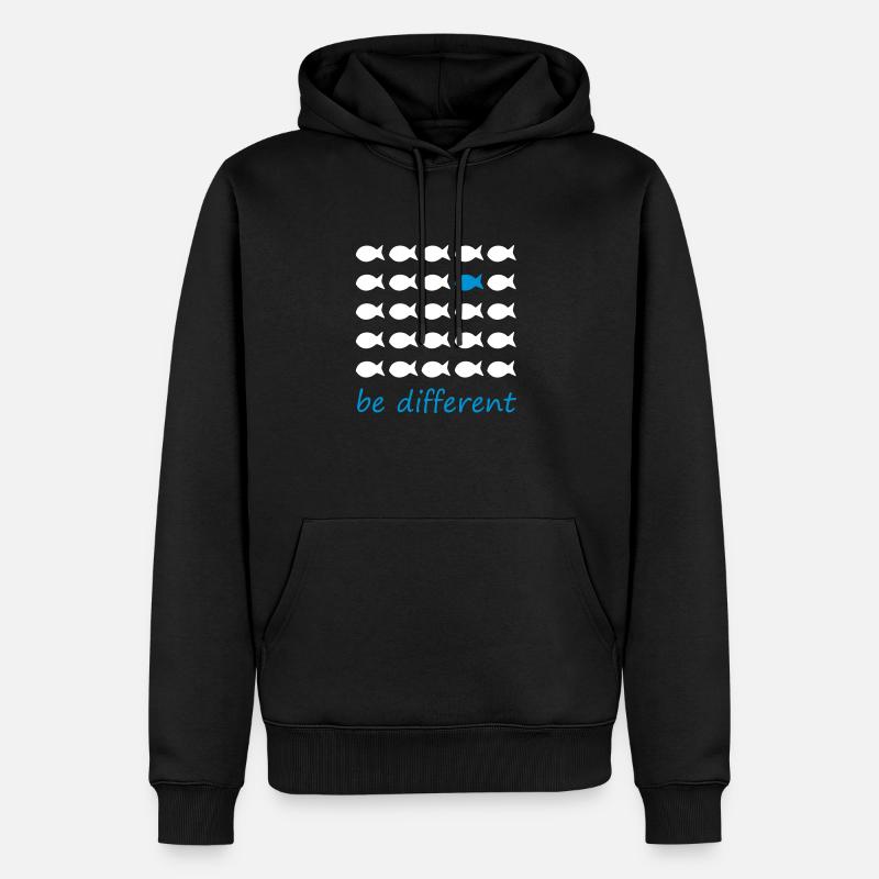 be different - Männer Premium Bio Hoodie - Schwarz