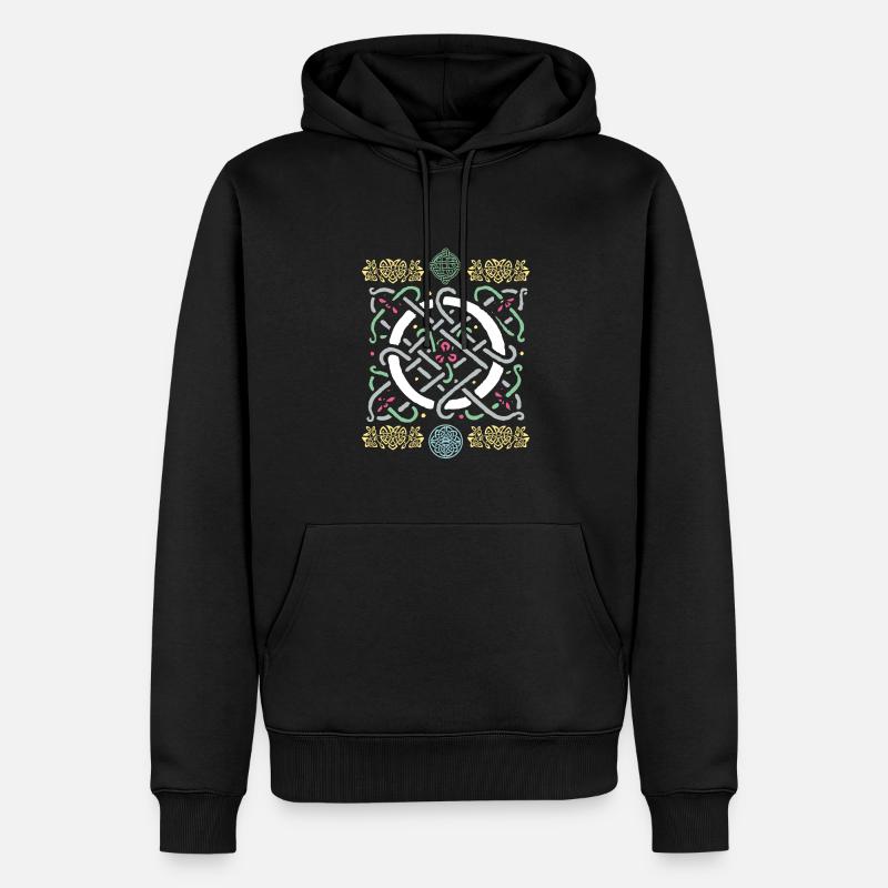O - Sweat à capuche Premium bio Homme - noir