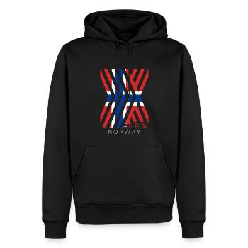 Norwegen Flagge Skandinavien Norwegische Fahne - Männer Premium Bio Hoodie - Schwarz - Vorne - Nico (187cm)