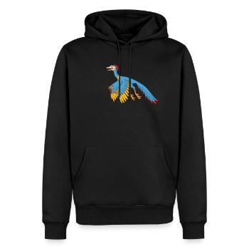 Archaeopteryx - Männer Premium Bio Hoodie - Schwarz - Vorne - Nico (187cm)