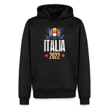 Italia 2022 - Men’s Premium Organic Hoodie - black - Front - Nico (187cm)