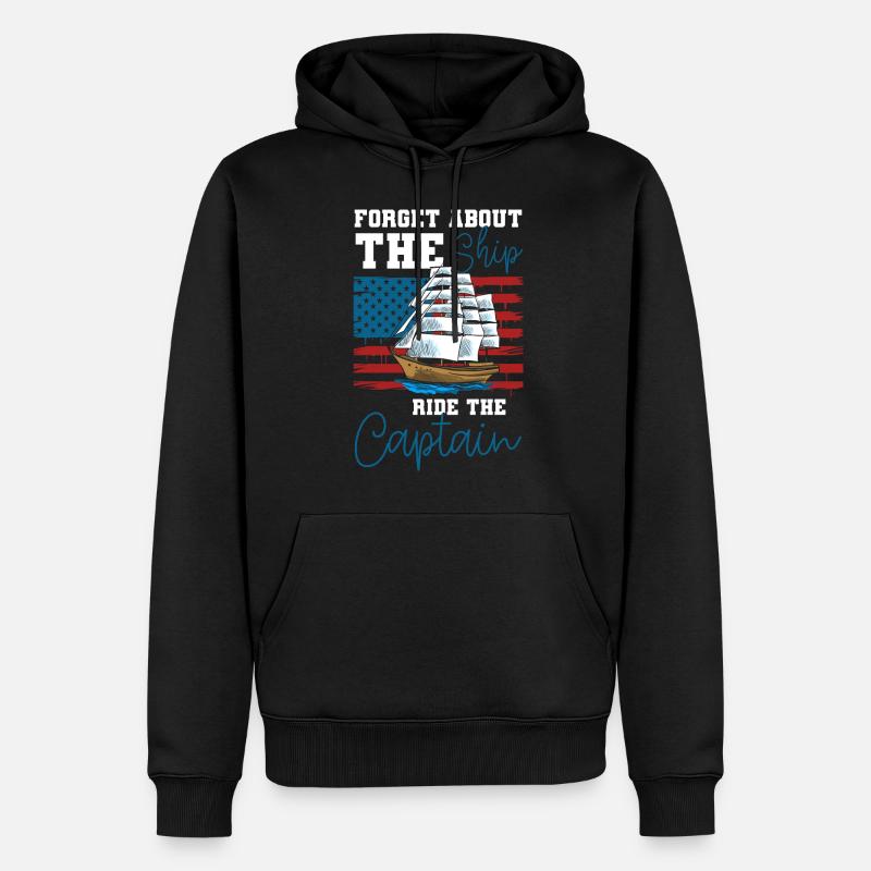 Bateau - Sweat à capuche Premium bio Homme - noir