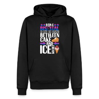 Fierté gaie LGBTQ - Sweat à capuche Premium bio Homme - noir - Devant - Nico (187cm)