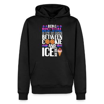 Bisexuels LGBTQ - Sweat à capuche Premium bio Homme - noir - Devant - Nico (187cm)