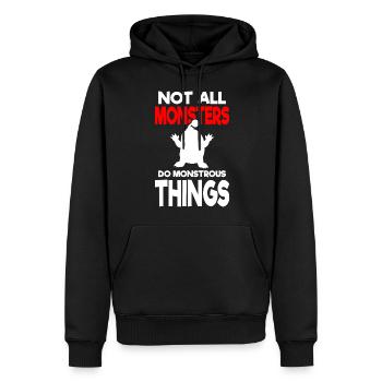 Monster Familie Kleiner Bruder - Männer Premium Bio Hoodie - Schwarz - Vorne - Nico (187cm)