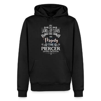 Douleur du perceur - Sweat à capuche Premium bio Homme - noir - Devant - Nico (187cm)