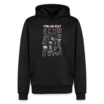 Back To The Future The Time Traveler´s Kit - Men’s Premium Organic Hoodie - black - Front - Nico (187cm)