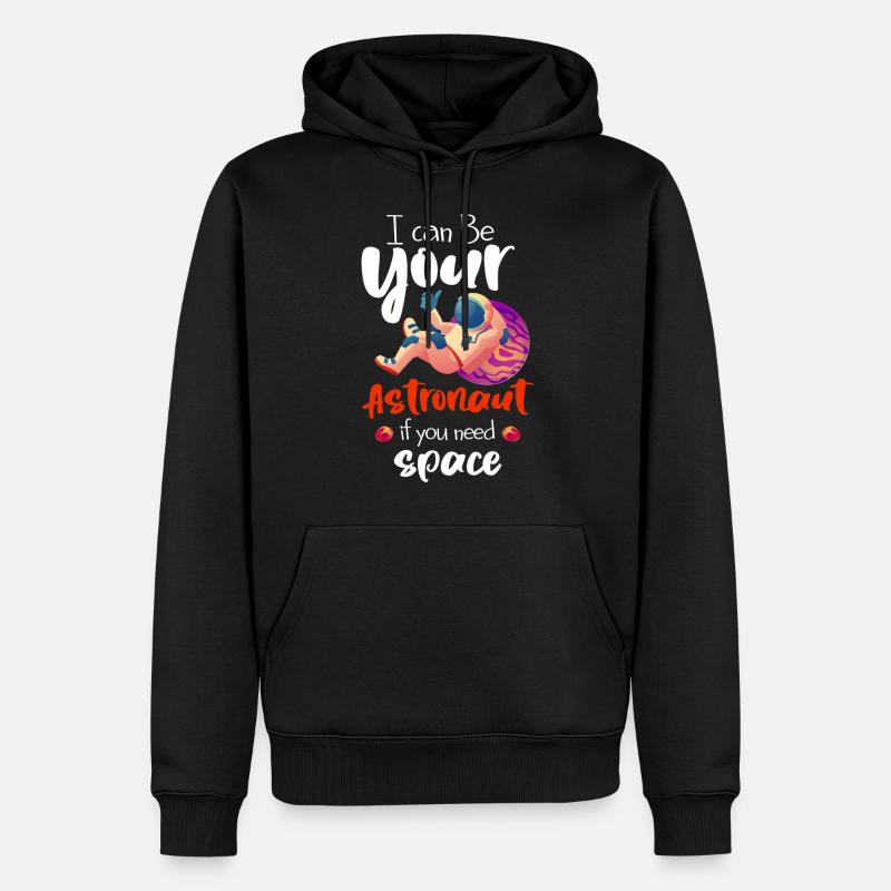 Logo de l’espace Star Spaceman - Sweat à capuche Premium bio Homme - noir