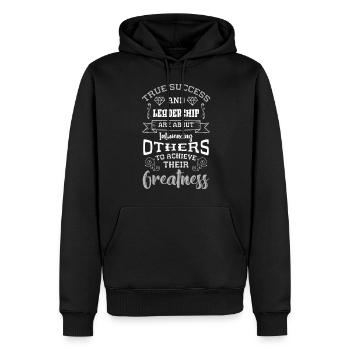 Travail Entreprise Bureau Humour - Sweat à capuche Premium bio Homme - noir - Devant - Nico (187cm)