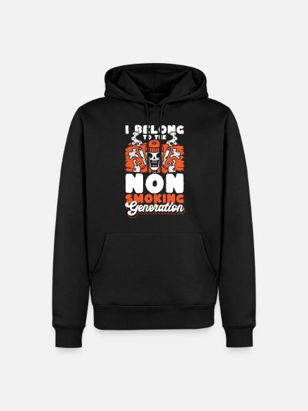 Nichtraucher Rauchfrei Sucht - Männer Premium Bio Hoodie - Schwarz