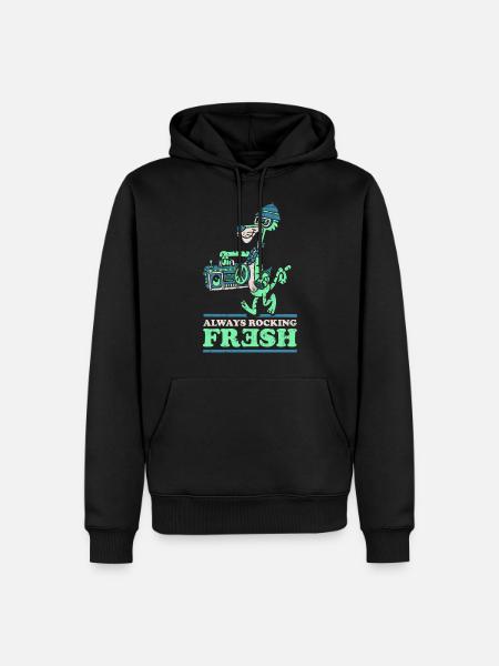 Always Rocking Fresh Tiger - Männer Premium Bio Hoodie - Schwarz
