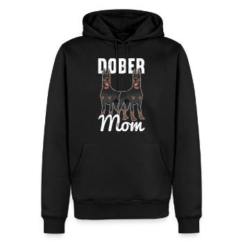 Dobermann Hund Dobermann - Männer Premium Bio Hoodie - Schwarz - Vorne - Nico (187cm)