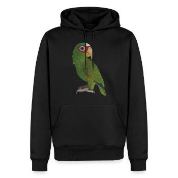 Der Blässstirnpapagei - Männer Premium Bio Hoodie - Schwarz - Vorne - Nico (187cm)
