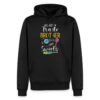 Tartelettes Candy Kids - Sweat à capuche Premium bio Homme - noir - Devant - Nico (187cm)