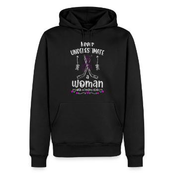 Eishockey Team Spieler Schlittschuh - Männer Premium Bio Hoodie - Schwarz - Vorne - Nico (187cm)