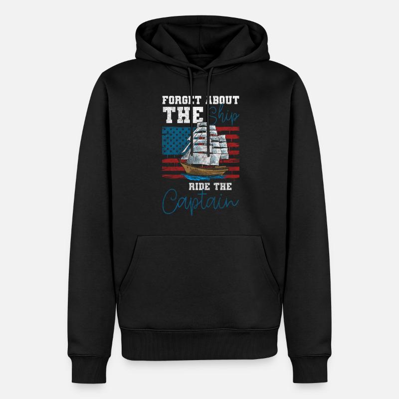 Lac Sailboat Beach - Sweat à capuche Premium bio Homme - noir