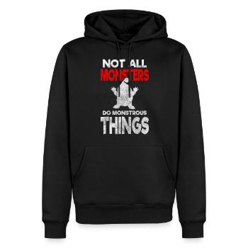 Horror Kreatur Familie - Männer Premium Bio Hoodie - Schwarz - Vorne - Nico (187cm)