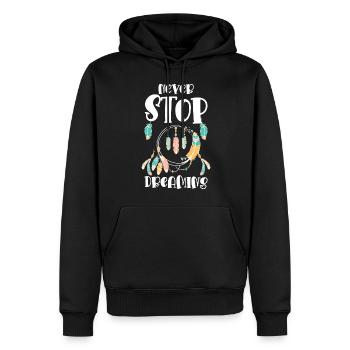 Rêve Rêveur Rêve spirituel - Sweat à capuche Premium bio Homme - noir - Devant - Nico (187cm)
