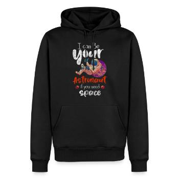 Astronaut Raumfahrt Raumanzug Rakete - Männer Premium Bio Hoodie - Schwarz - Vorne - Nico (187cm)